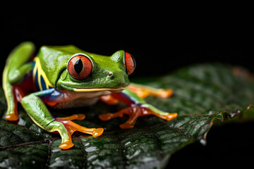 Fototapeta premium red eyed tree frog photo