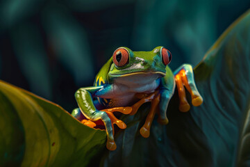 red eyed tree frog photo