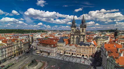 Old Town Square timelapse in Prague, Czech Republic. It is the most well know city square...