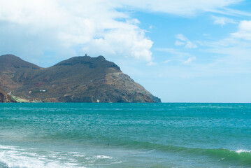 Fototapeta premium Small town with beach in Almeria Spain 8