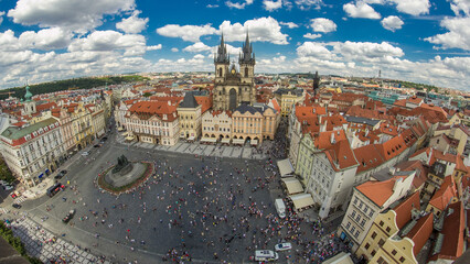 Old Town Square timelapse in Prague, Czech Republic. It is the most well know city square...