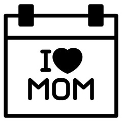 Mothers Day Calendar Icon