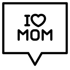 chat bubble with i love mom