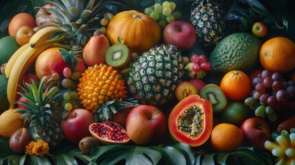Naklejka na ściany i meble Craft an image capturing the allure of exotic fruits