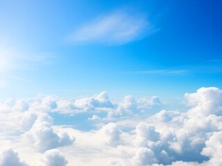 Fototapeta premium Dramatic amazing sky and clouds from above at sunset. Colorful pastel sky