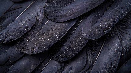 Obraz premium messy black ballpoint sketch of black feathers 