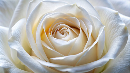 Soft White Rose Close-Up in Nature's Beauty