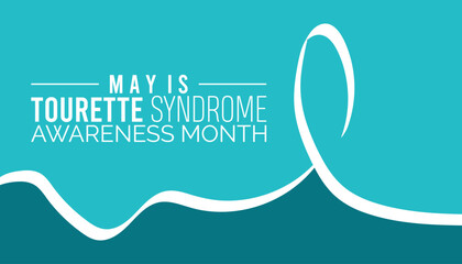 Tourettes Awareness Month observed every year in May. Template for background, banner, card, poster with text inscription. - Powered by Adobe