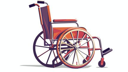 Fototapeta na wymiar Empty wheelchair isolated on white Vector illustration