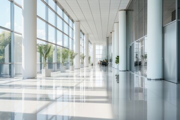 Modern office hallway architecture corridor building