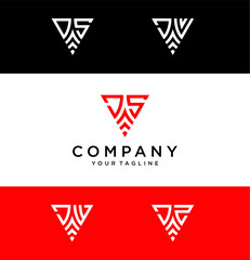 JS triangle logo ,triangle monogram logo with two initials vector Icon, mature, masculine, sophisticated, geometric powerful logo.