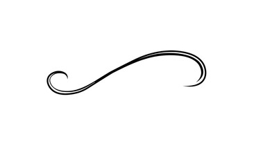 Swirl ornament stroke. Ornamental curls.