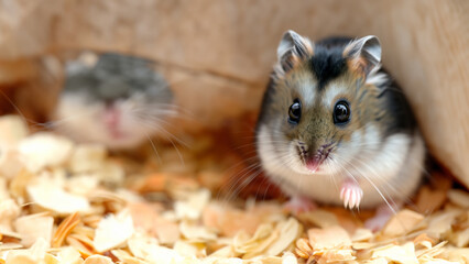 Campbell's dwarf hamster of the species Phodopus campbelli. Generative AI