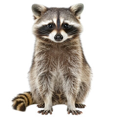 close up of a raccoon