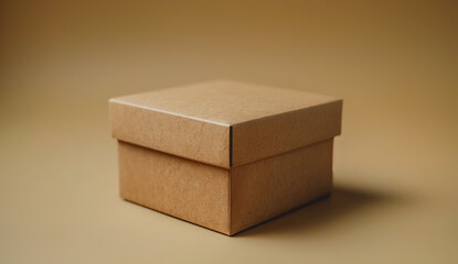 Box package cardboard brown on a clean background