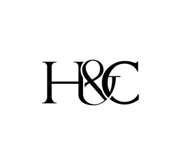 Initial Letter Logo with ampersand Vector HC