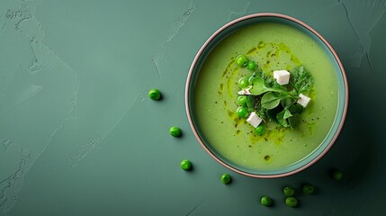 Food photography of a Canadian pea soup dish.