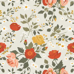 pattern, seamless, flower, floral