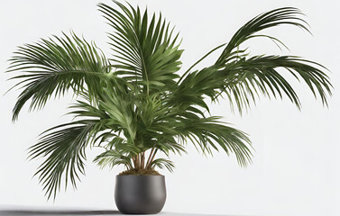 Areca palm isolated on the white background
