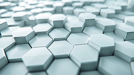 Modern White Hexagonal Tile Pattern