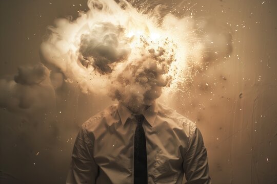 Man with exploding head.