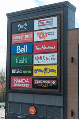 Obraz premium outdoor business directory street sign at Stock Yards Village, a shopping mall, located at 1980 St Clair Avenue West in Toronto, Canada