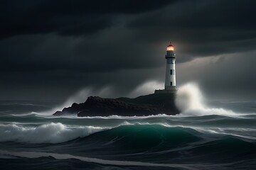 lighthouse at night © Naseer