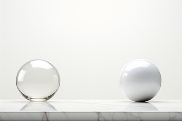 3d render of a white sphere isolated on a gray background