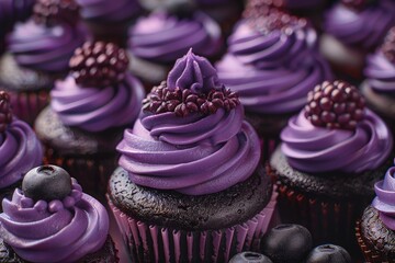 Desserts for all color of purple professional advertising food photography