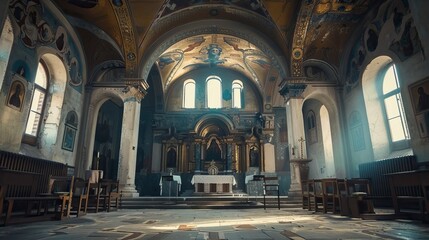 Ancient Style Church interior 