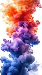 Colorful smoke with gradient colors