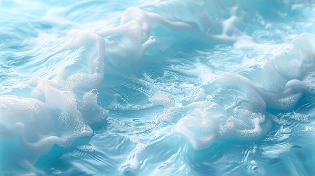 Abstract blue color water wave texture background photography stock photo, pure natural swirl pattern water