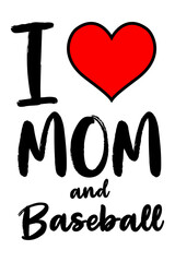 Baseball mom vector illustration sign