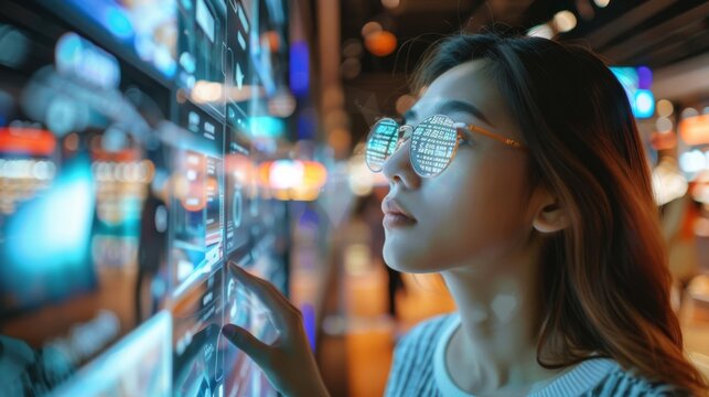 A retail store offering personalized shopping experiences with 5G