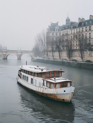 The Seine River with the iconic Pont Neuf in the background.