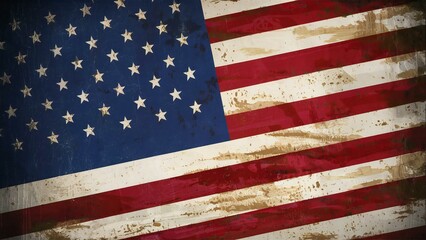american flag with grunge texture background