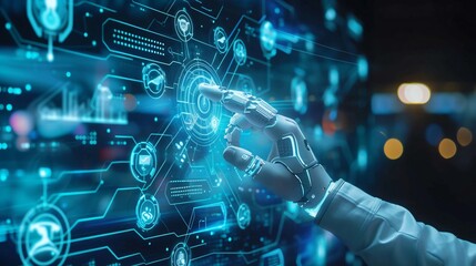 Futuristic AI and Technology Interface