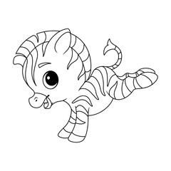 Cartoon vector illustration of zebra © platinka