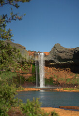 natural argentine waterfall salto del agrio
