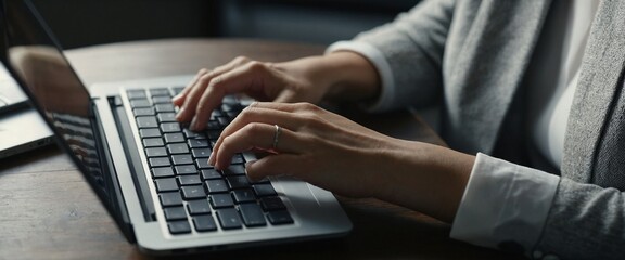 person typing on a computer keyboard