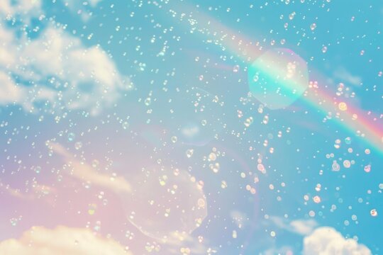 Daisy photo rainbow sky backgrounds.