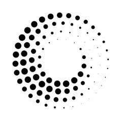 PNG, Set of black thick halftone dotted speed lines. Speed lines in circle form. Geometric art. Design element for frame, logo, tattoo, web pages, prints, posters, template, abstract vector background