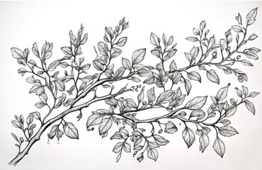 branch of a tree with leaves