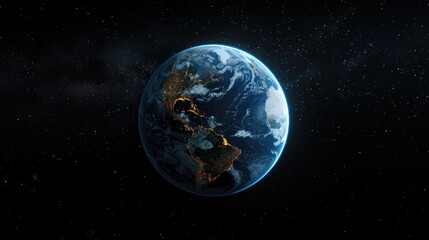The Earth in space.
