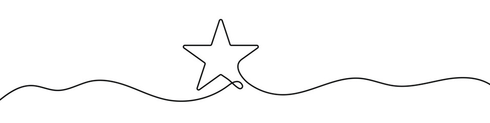 Star icon line continuous drawing vector. One line star icon vector. Star icon. Continuous outline of a star icon. white background. vector illustration. EPS 10 
