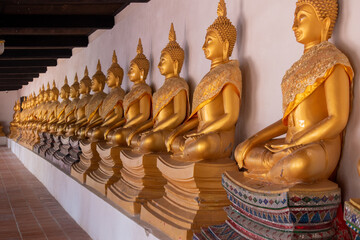 Buddha Statue and landscape view in Wat Phutthaisawan at Phra Nakhon Si Ayutthaya, Thailand