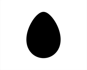 Chicken egg silhouette icon logo vector illustration isolated on white background