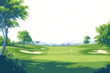 Golf course clipart border outdoors nature sports