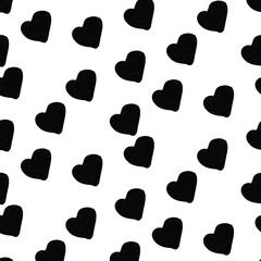 Hand-drawn Love Hearts Pattern Design