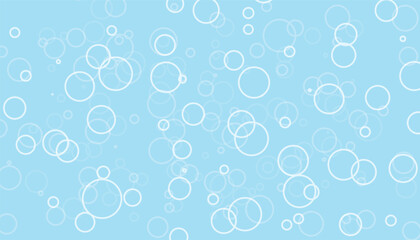 white vector circle shapes on blue background, circles minimal seamless layout with circle shapes, background with circles